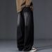 Men's Clothing 3D Cut Silicone Triangle Jeans, Men's Trendy Loose Straight Leg Wide Leg Jeans._mkmklike.com