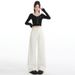 Women's Loose-fitting Vintage High-waisted Slimming Coffee-colored Straight-leg Denim Pants, Floor-length Wide-leg Jeans_mkmklike.com