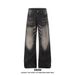 Cleanfit Unisex Vintage Washed Straight Leg Jeans | American High Street Style With Subtle Whiskering_mkmklike.com