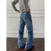 Cleanfit Men's Whisker Fade Stretch Polyester Jeans Slim Straight Leg Distressed Detailing S-5XL_mkmklike.com
