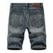 2025 Summer Classic Shorts Jeans Men Denim Pants Straight Stretch Casual Cool Thin Knee Lengths Blue Fashion Brand Daily Pants_mkmklike.com