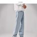 Hong Kong Style Men's Solid Color Solid Color Jeans Hip Hop High Street Ruffian Handsome Trousers_mkmklike.com
