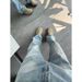 Men's Lightning Wash Distressed Jeans - Retro Straight Leg Flared Trousers, Vintage American Style For Spring & Autumn_mkmklike.com