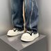 Men's High End Patchwork Straight Leg Jeans Loose Fit Long Pants Autumn Winter Trendy Design_mkmklike.com