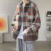 Style For Men, Spring And Autumn, Japanese Lazy Style, High-End Thickened Woolen Plaid Shirt Jacket_mkmklike.com