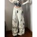 Vintage Y2K Aesthetic Oversized Tie-Dye Cargo Jeans For Men & Women - High Waist Wide Leg Streetwear Pants With Distressed Details (S-3XL)_mkmklike.com