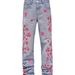Men's Straight Leg Jeans - Classic Cotton Denim Pants With Embroidery Detail, Streetwear Style, Non-Stretch, Mid-Rise Fit (28-36, Light Blue & Black)_mkmklike.com