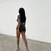 American Style Black And Gray Distressed Denim Shorts For Women, 2026 Summer New Style, Tight Fitting, Slimming, And Leg Lengthening Hot Pants._mkmklike.com