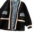 Women's Clothing Denim splicing two piece cardigan sweater jacket _mkmklike.com