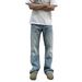 Men's Clothing Loose Wide Leg Washed Vintage Jeans Silo Straight_mkmklike.com