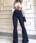 European And American Hot-Selling High-Waisted Hip-Lifting Drawstring Flared Wide-Leg Jeans For_mkmklike.com