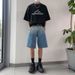 Men's Clothing Retro Style Men's Denim Shorts Summer Trendy Versatile Loose Straight Leg Casual Five Point Pants_mkmklike.com