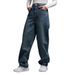 Women's Clothing Women's High Waist Flared Jeans - Vintage Blue, Dark Blue & Black Gray - Cotton Stretch Denim Pants For Work & Casual Wear_mkmklike.com