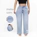 Women's Clothing High Waisted Stretch Wide Leg Trousers, New Style, Hip Lifting Jeans, Street Fashion, Slim Fit, With Pockets, Loose Fit._mkmklike.com