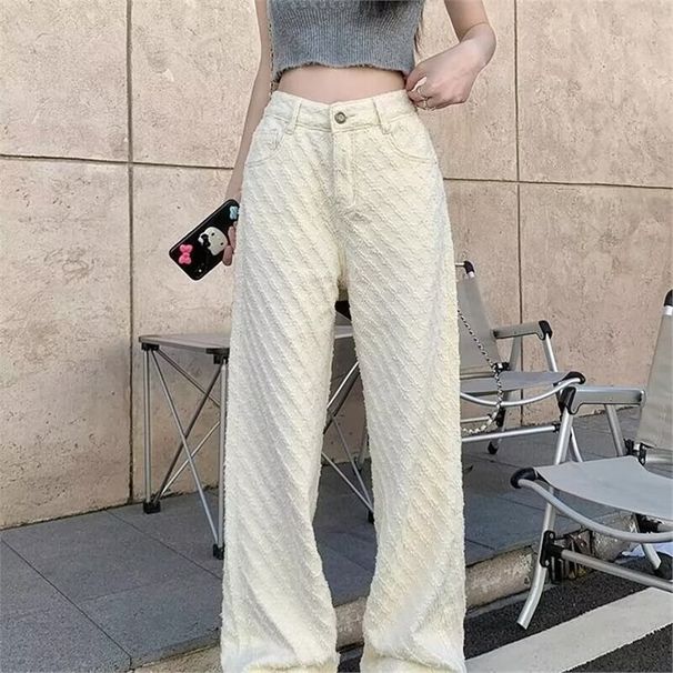 ng2510292 Ng2510292 Ng2510292 Retro Jacquard Design Straight-Leg Jeans For Women, 2025 Fall/Winter New High-Waisted European Style Narrow Wide-Leg_mkmklike.com