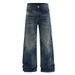 European And American High Street Men's Jeans Men's Style Washed And Whitened Cat Whisker Trendy Brand Loose Versatile New Men's Pants_mkmklike.com