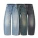 American Classic Washed Cat Whisker Scimitar Jeans Men's And Women's Loose Silhouette Long Pants_mkmklike.com
