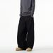 Unisex Retro Wide Leg Jeans – High-End Black Straight Cut, Streetwear Loose Fit For Men & Women_mkmklike.com