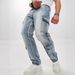 Men's Vintage Cargo Jeans - High Street Fashion Loose Fit Straight Leg Denim Pants With Multiple Pockets For Casual Wear_mkmklike.com
