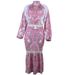 Women'S Autumn New Bohemian Printed Top Mid-Length Covered Arm Skirt Suit for Women_mkmklike.com