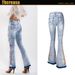 Women's Clothing Flare Jeans For Women 3d Embroidery Women's Jeans Trousers Bell Bottoms Plus Size_mkmklike.com