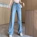 Women's Clothing Spring And Summer Design Slim And Versatile Thin High Waisted Floor Length Trousers_mkmklike.com