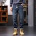 Factory Direct Sales Autumn New Thickened Elastic Heavy Industry Jeans Men's Trendy Brand Ruffian Handsome Retro Jeans Men's 300_mkmklike.com