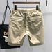 Men's Stretch Cargo Shorts – Lightweight & Breathable Summer Shorts (28-36, Elastic Waist, Khaki/Blue)_mkmklike.com