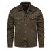 2023 Autumn New Foreign Trade European Size Turn-Down Collar Jacket Casual Coat Fashion Slim Fit Quality Men's Top_mkmklike.com