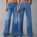 Cross-Border Hot-Selling European And American Jeans Slimming Washed Flared Patchwork Denim Women's Long_mkmklike.com