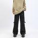Nordmann Black Cargo Jeans For Men American Retro Loose Wide-Leg Trendy High Street Versatile Casual Long Pants_mkmklike.com