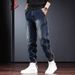 Men’s Slim-Fit Cargo Jeans – Vintage Workwear Style With Stretch & Contrast Paneling, Street-Ready Tapered Leg_mkmklike.com