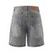 Men's High Street Washed Jacquard Denim Shorts – Relaxed Fit Cargo Shorts (S-3xl) Artisan Washed Texture_mkmklike.com