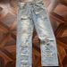 Men's Clothing Unisex American Style High Street Distressed Jeans Vintage Washed Zippered Straight Leg Trousers Trendy Casual Denim_mkmklike.com