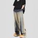 Men's Clothing High Street Gradient Color Scimitar Jeans For Men And Women, Neutral Loose Straight Wide Leg Casual Pants, Niche Lazy Style_mkmklike.com