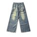 Slim Versatile Casual Denim Trousers Niche Design Trend Youth Popular Retro_mkmklike.com