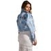 Women's Clothing Button Washed Hole Raw Edge Fashionable Women's Denim Top_mkmklike.com