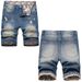 Men's Distressed Denim Shorts | Streetwear Mid-Rise Straight Fit 5-Inch Inseam_mkmklike.com