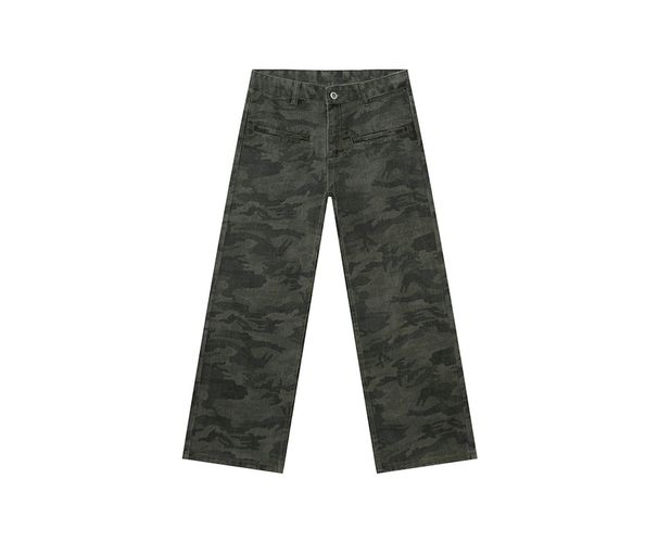 EF JEANS | 2025 Spring New Product Straight Loose Basic Camouflage Retro Washed Jeans Casual Pants_mkmklike.com