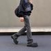 Men's Washed Black Jeans Straight Slim Fit Flared Cleanfit Pants mid Waist American High Street Style Long Non-Stretch_mkmklike.com