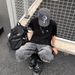 Men's Washed Lightning Pattern Loose Fit Denim Cargo Shorts Retro Streetwear Style_mkmklike.com