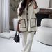 Women's Clothing fashionable patchwork patch bag suit _mkmklike.com