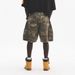Summer Camouflage Loose Fit Cargo Pants For Men Washed Distressed Five Point Multi Pocket Denim Shorts American Style_mkmklike.com