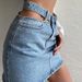 Women's Clothing Single Side Hollow Denim Skirt High Waist Slim Casual Hip Denim Skirt_mkmklike.com