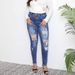plus Size Women's High Waist Straight Leg Jeans Ripped Denim Hip Hop Style mid Rise Trousers European American Fashion_mkmklike.com