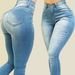 Women's High Waist Stretchy Skinny Jeans - Tummy Control & Booty Lift - Classic Blue Denim Pants For Work & Casual_mkmklike.com