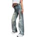 Women's Clothing Popular Pants High Waisted Vintage Blue Jeans - Relaxed Fit Cotton Denim Pants For Casual & Office Wear Fit Cotton Denim Pants_mkmklike.com