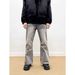Men's Gray Pleated Flared Jeans Cleanfit Loose Casual Straight Leg Retro Style Pants_mkmklike.com