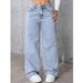 Women's Clothing High Waist Straight Jeans Women's Summer Loose Trendy All Match Long Pants_mkmklike.com