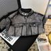 Design New Spring Autumn American Shoulder Pad High Street Trendy Brand Loose Denim Men's Jacket With Rough Edges And A_mkmklike.com